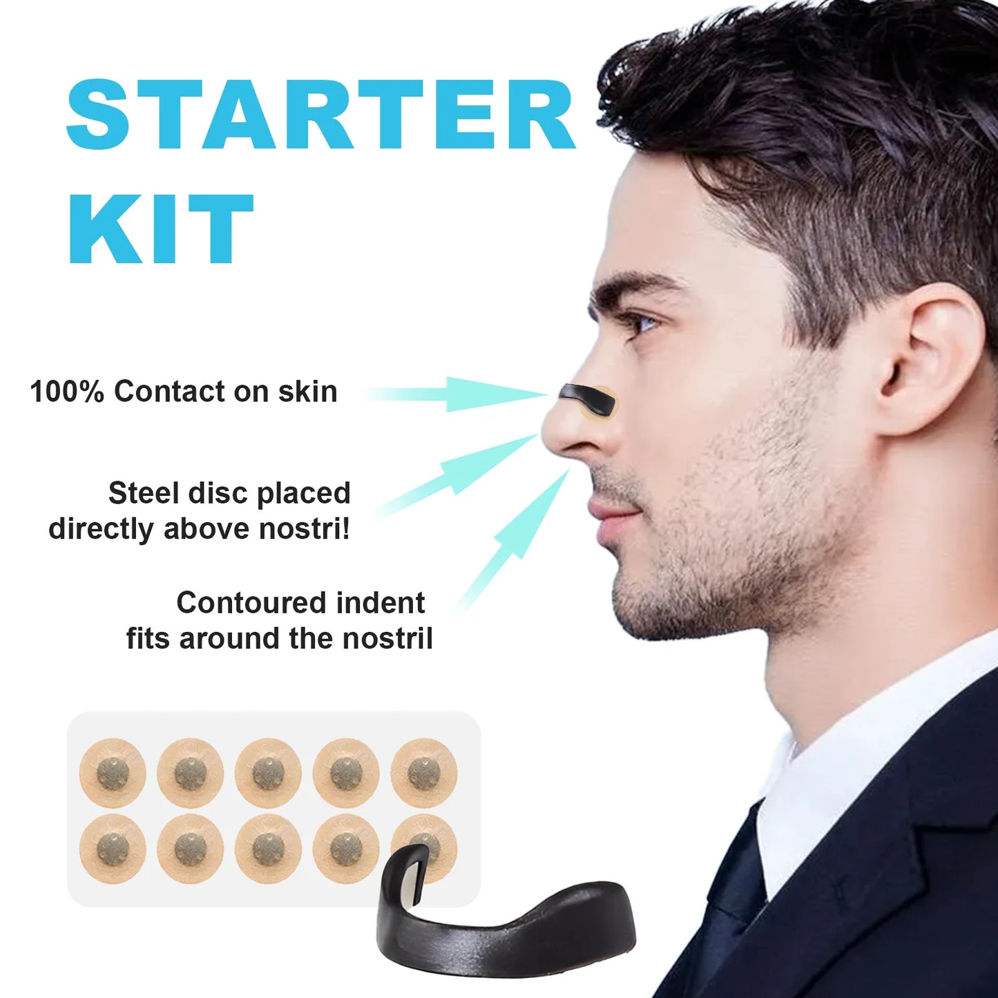 30 Day Breathe Nasal Dilators Kit - Magnetic Nose Strips for Better Sleep and Air Intake Airlens™