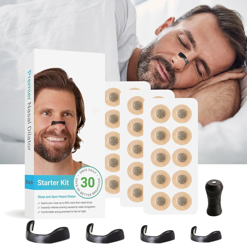 30 Day Breathe Nasal Dilators Kit - Magnetic Nose Strips for Better Sleep and Air Intake Airlens™